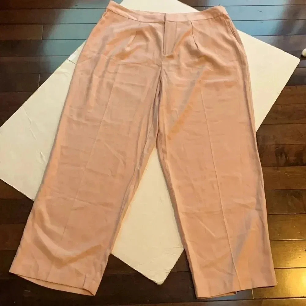 Eloquii Dusty Rose Wide-Leg Trousers